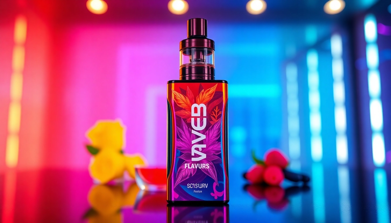 Buy HQD Surv kaufen, showcasing a variety of flavors in an appealing setup for vape enthusiasts.