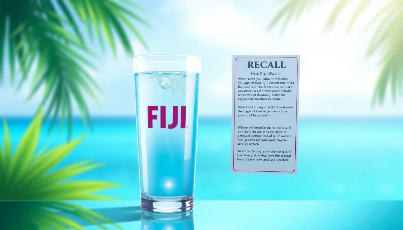 Fiji water recall 2024 notice on a bottle highlighting contamination concerns.