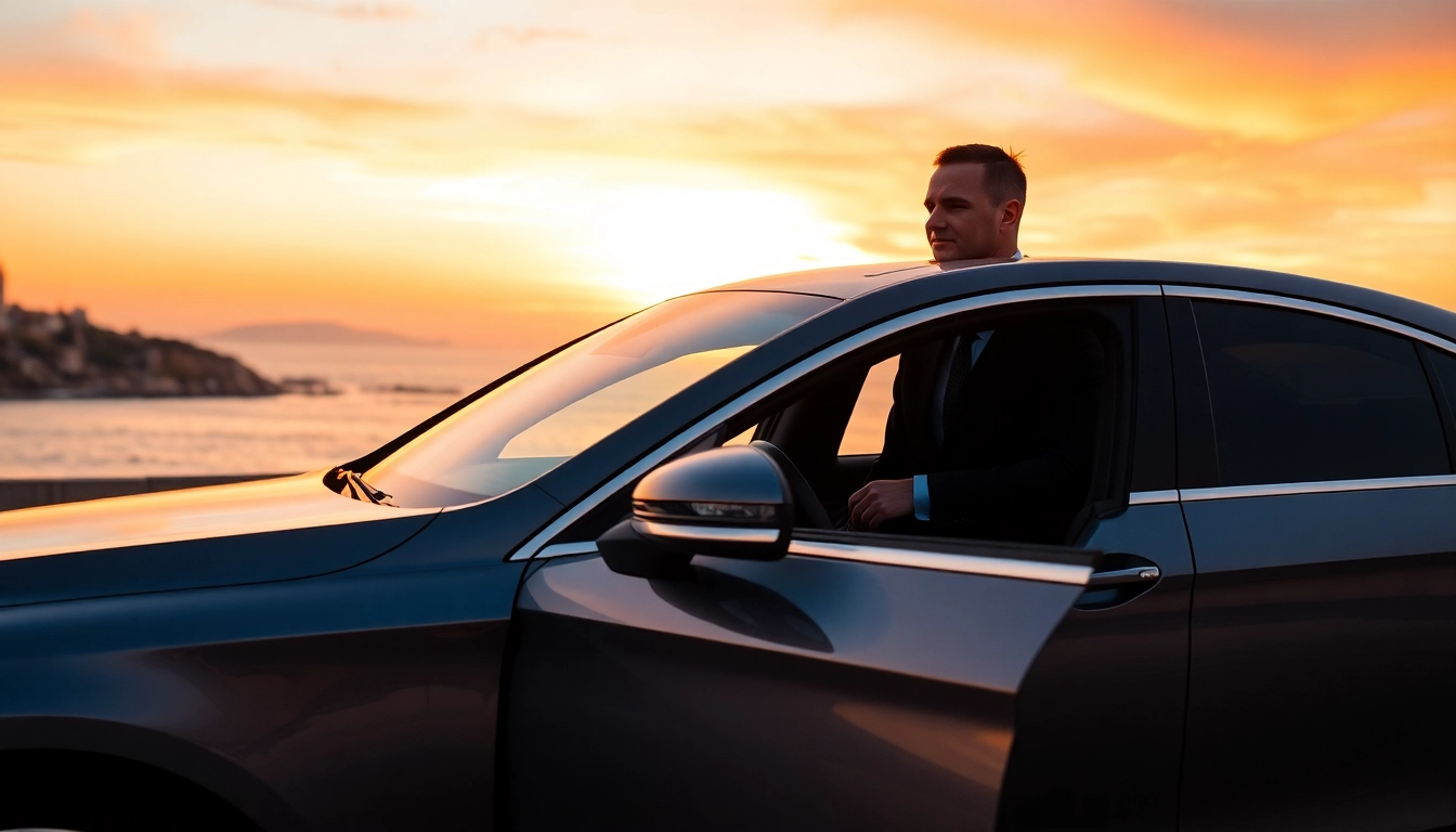 Enjoy a professional hire car with driver Malta while taking in the stunning coastal sunset.