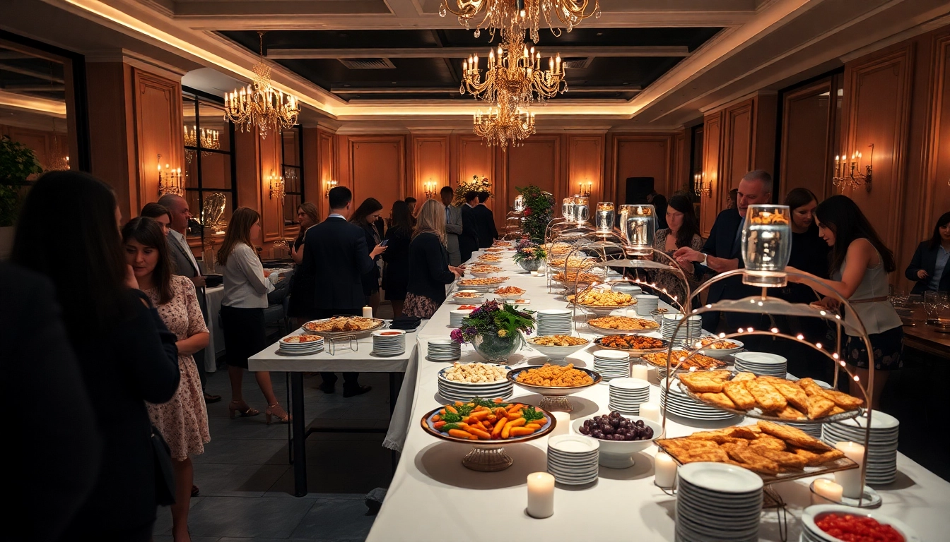 Experience exquisite catering with Partyservice Berlin, featuring a beautifully arranged buffet for events.