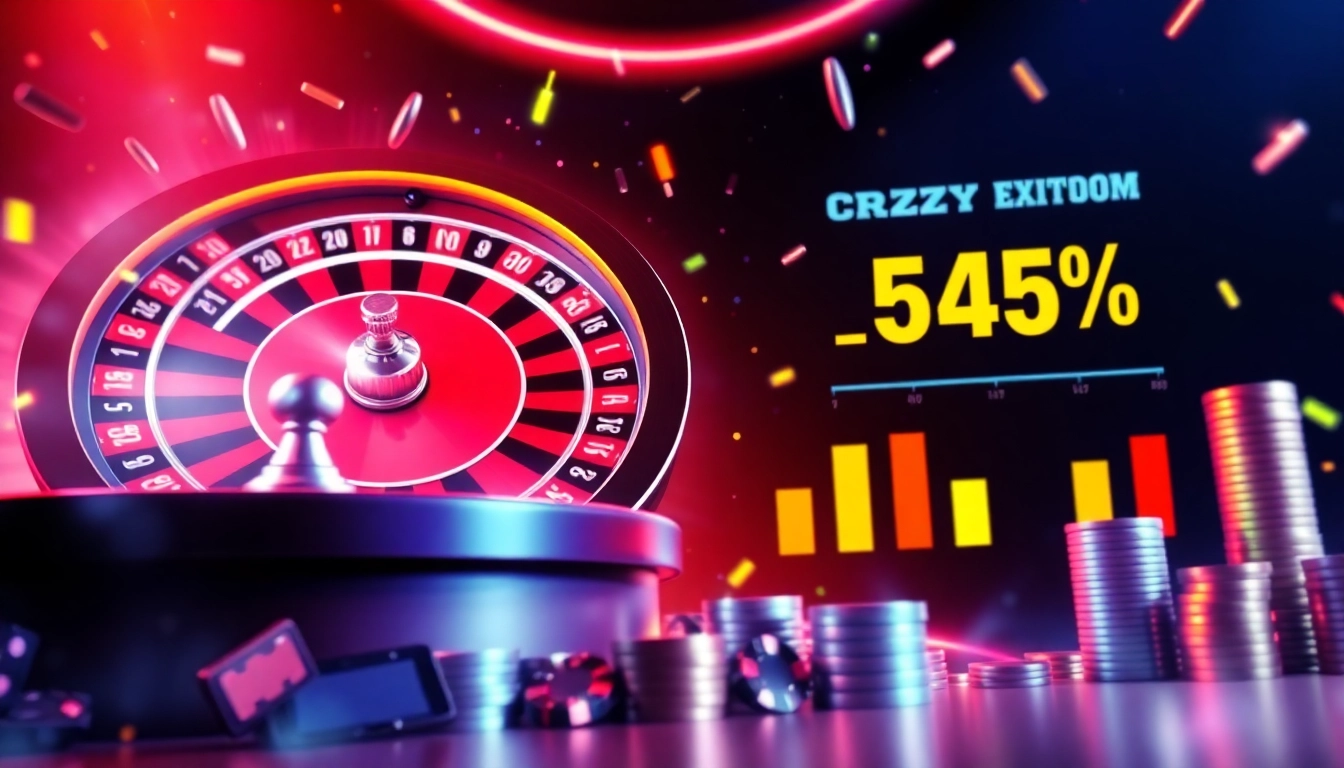 Engage in Crazy Time stats with a vibrant roulette wheel showcasing thrilling game dynamics and visual excitement.