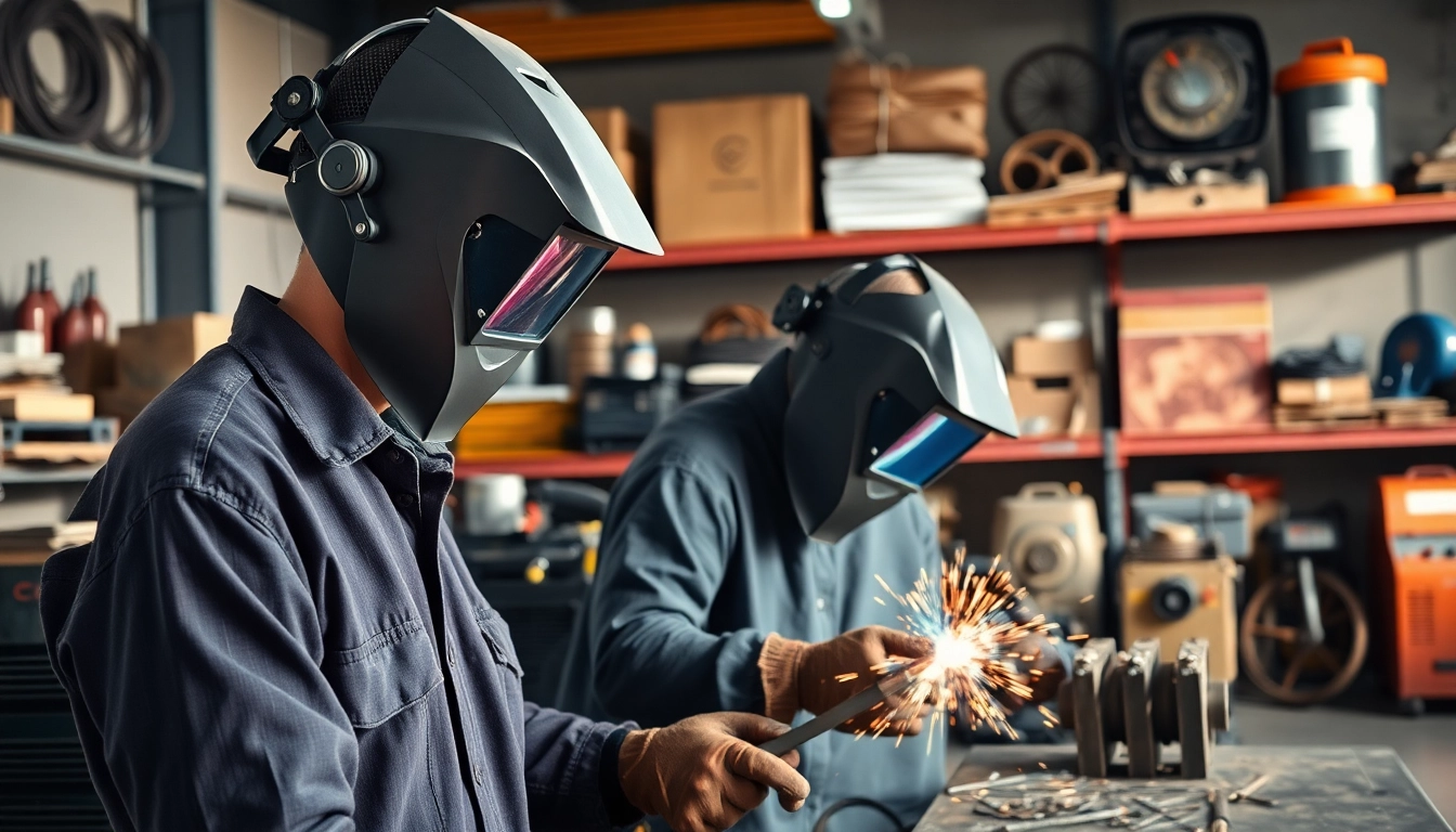 Shop local welding supplies near me in a vibrant industrial workshop setting with skilled professionals.