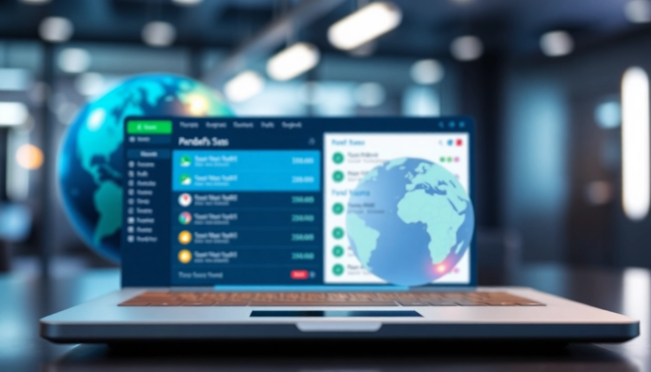 Engaging illustration of the SMSPVA platform, showcasing virtual phone numbers in a professional environment.