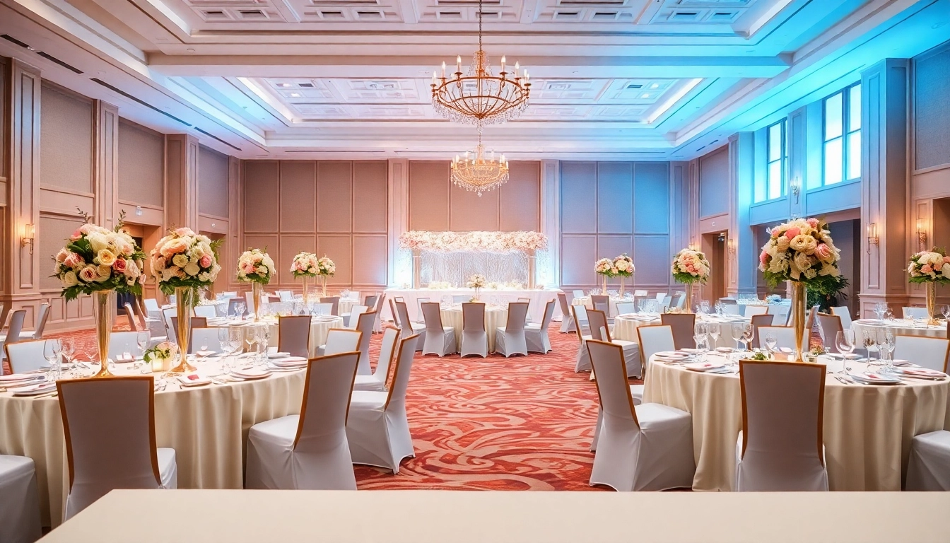 Experience the elegance of the trenton event center's beautifully arranged banquet setup.