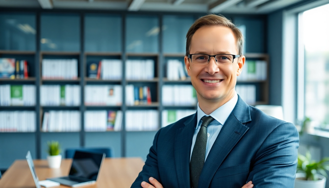 Thomas Schinecker confidently posing in modern corporate office, showcasing leadership.