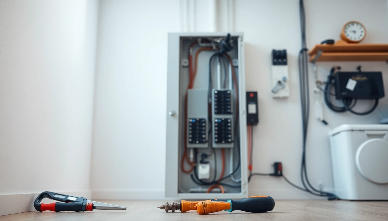 Electrical Panel installation showcasing a modern design and efficient setup in a utility room