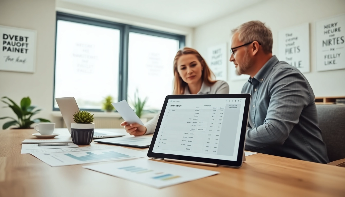 Optimize your debt payoff planner with expert financial advice in a professional office setting.