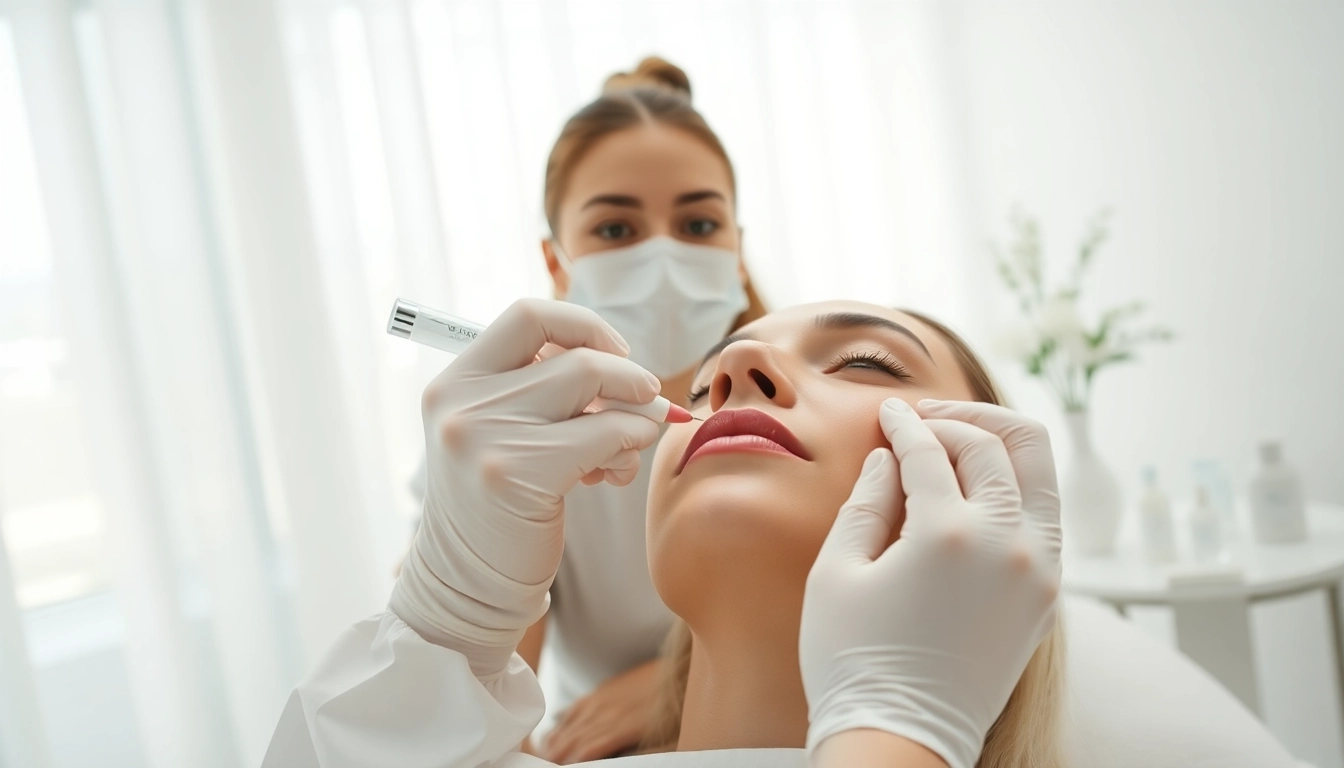 Get Juvederm lip filler expertly applied by a cosmetic clinician in a serene spa environment.