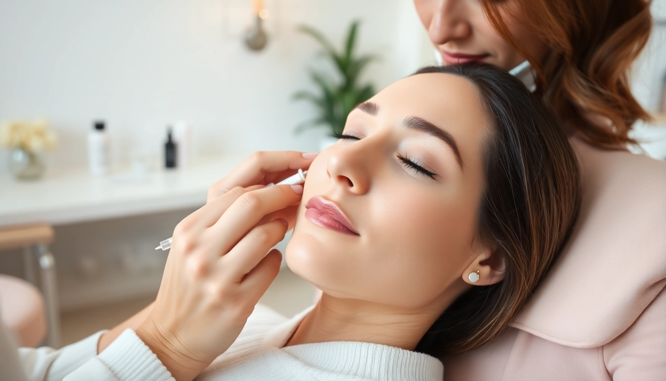 Administering Wrinkle Relaxers in a serene clinic environment.
