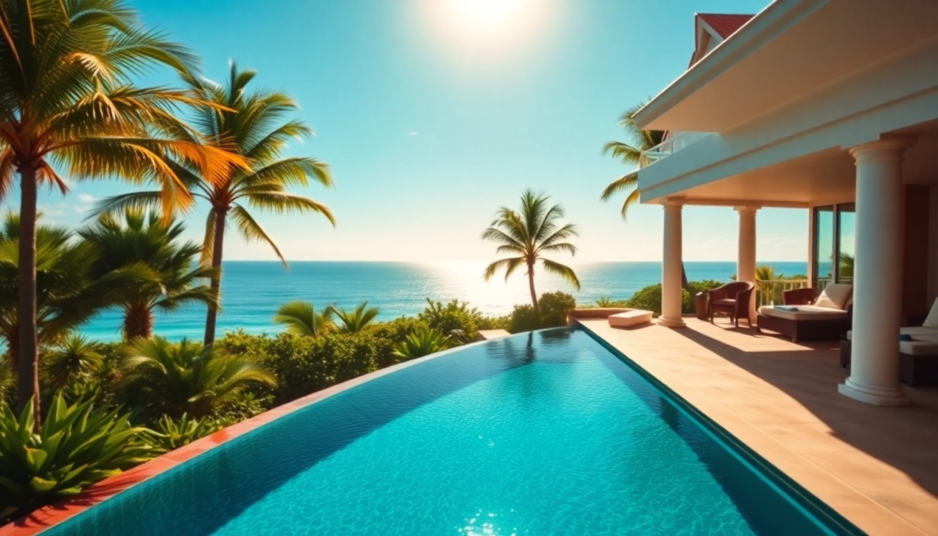 Experience luxury villa rentals in a tropical paradise with stunning ocean views and a serene pool.