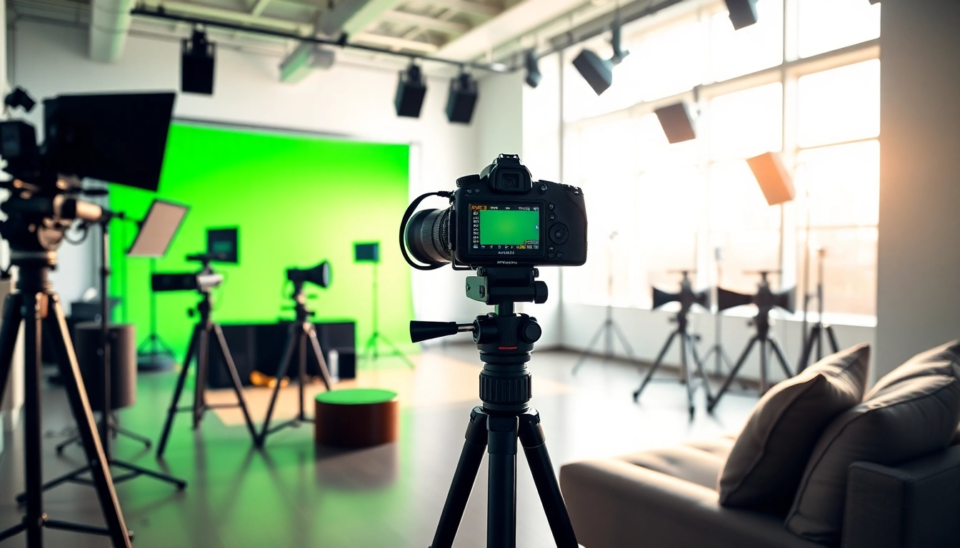Showcasing video production edmonton with professional equipment in an inviting studio environment.