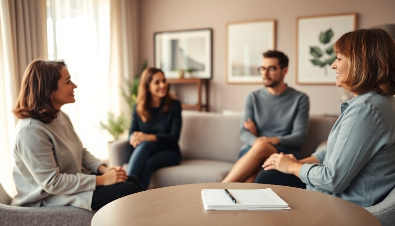 Engaging session with a relationship coach fostering communication and understanding.