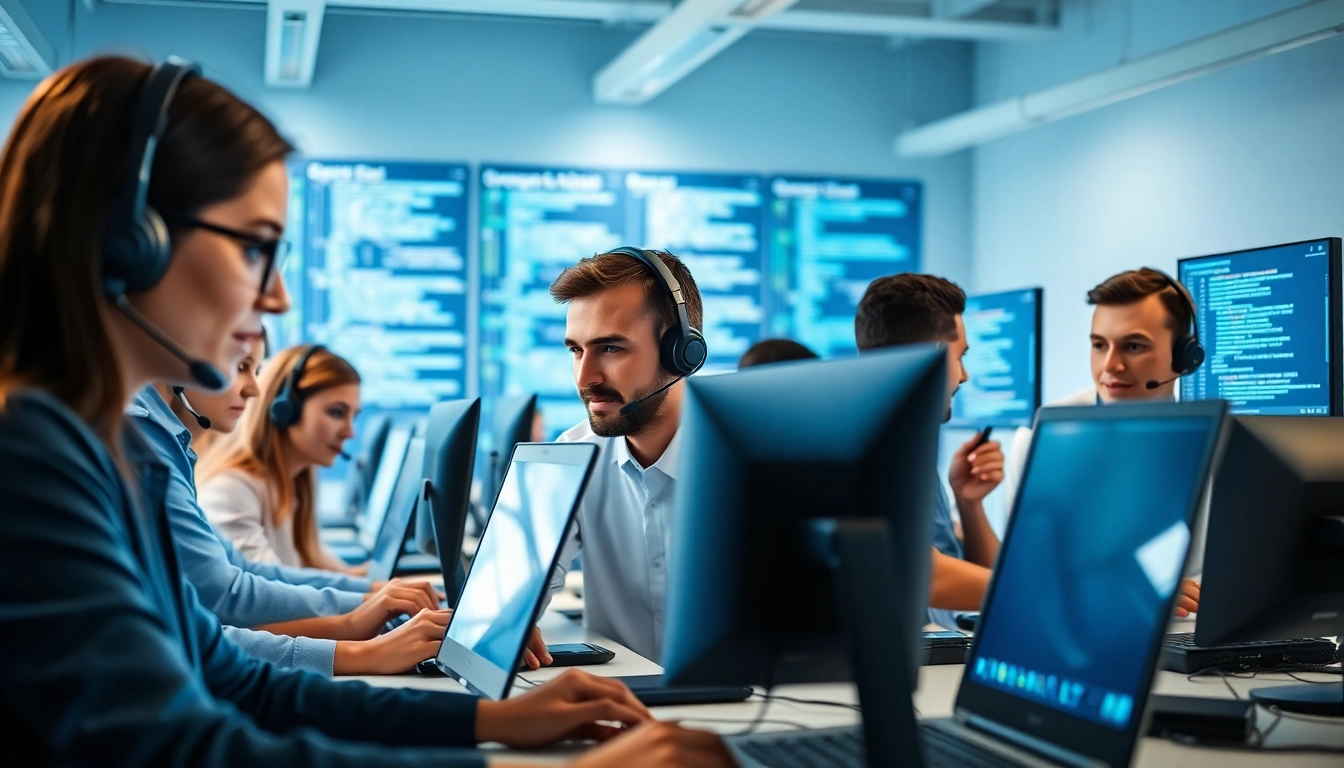 Offering Remote IT Support Services Markham by a focused team of technicians in a modern office.