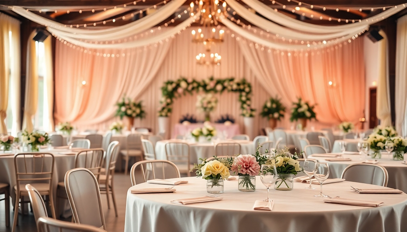 Host your special events at le lieu, a beautifully decorated space with inviting decor and floral arrangements.