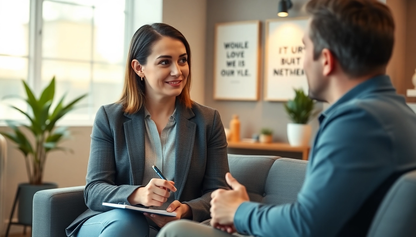Engaging session with a relationship coach and client discussing interpersonal dynamics.