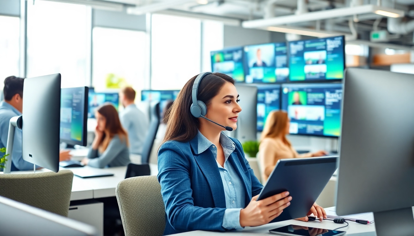 Showcase of effective customer service Outscoring with professionals engaging in multiple support channels.