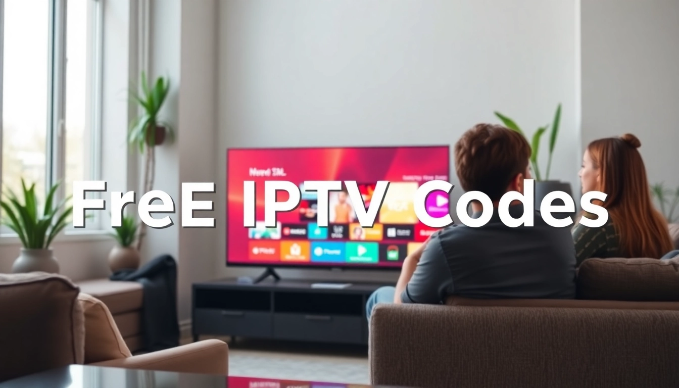 Utilisez le Code iptv gratuit pour profiter des services IPTV dans un salon moderne.