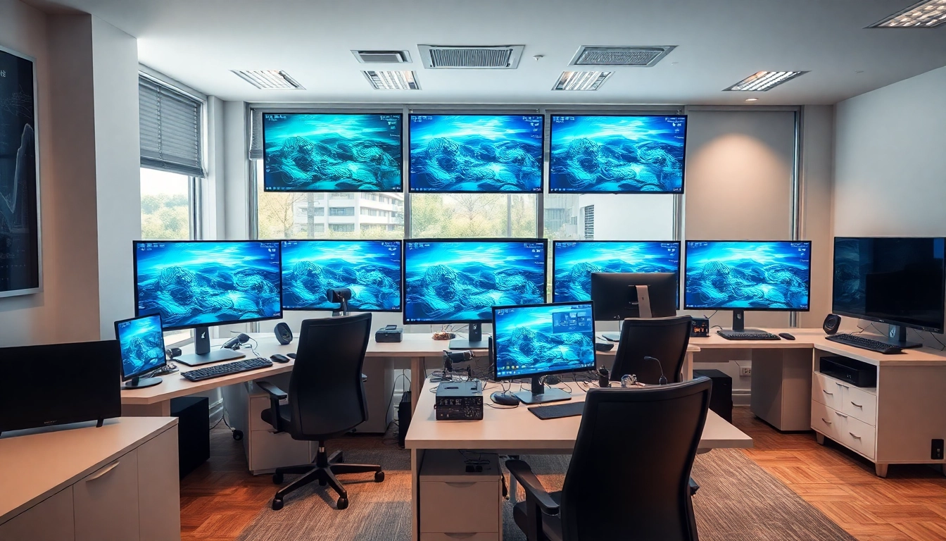 Boosting efficiency with virtualization Fredericksburg in a modern IT workspace featuring advanced technology.