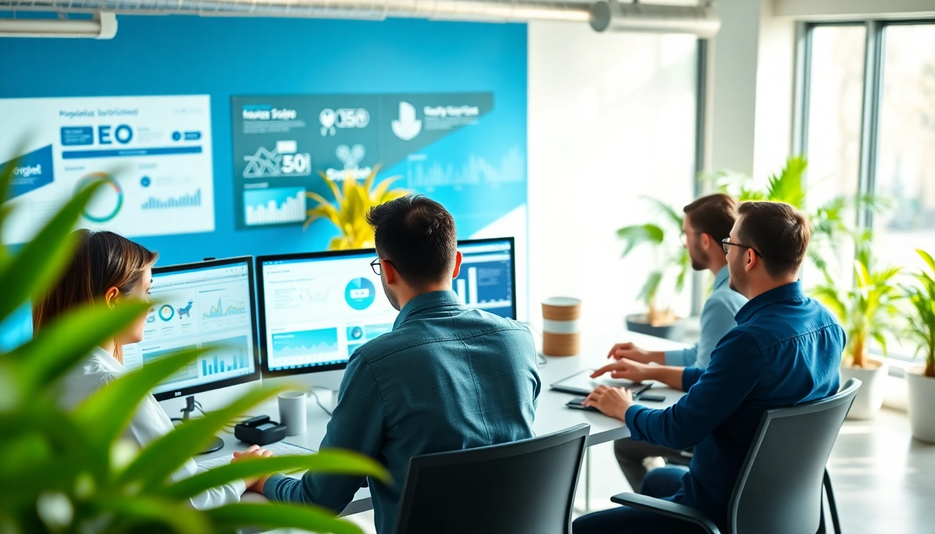 Deliver expert web design and SEO services with a dedicated team in action.