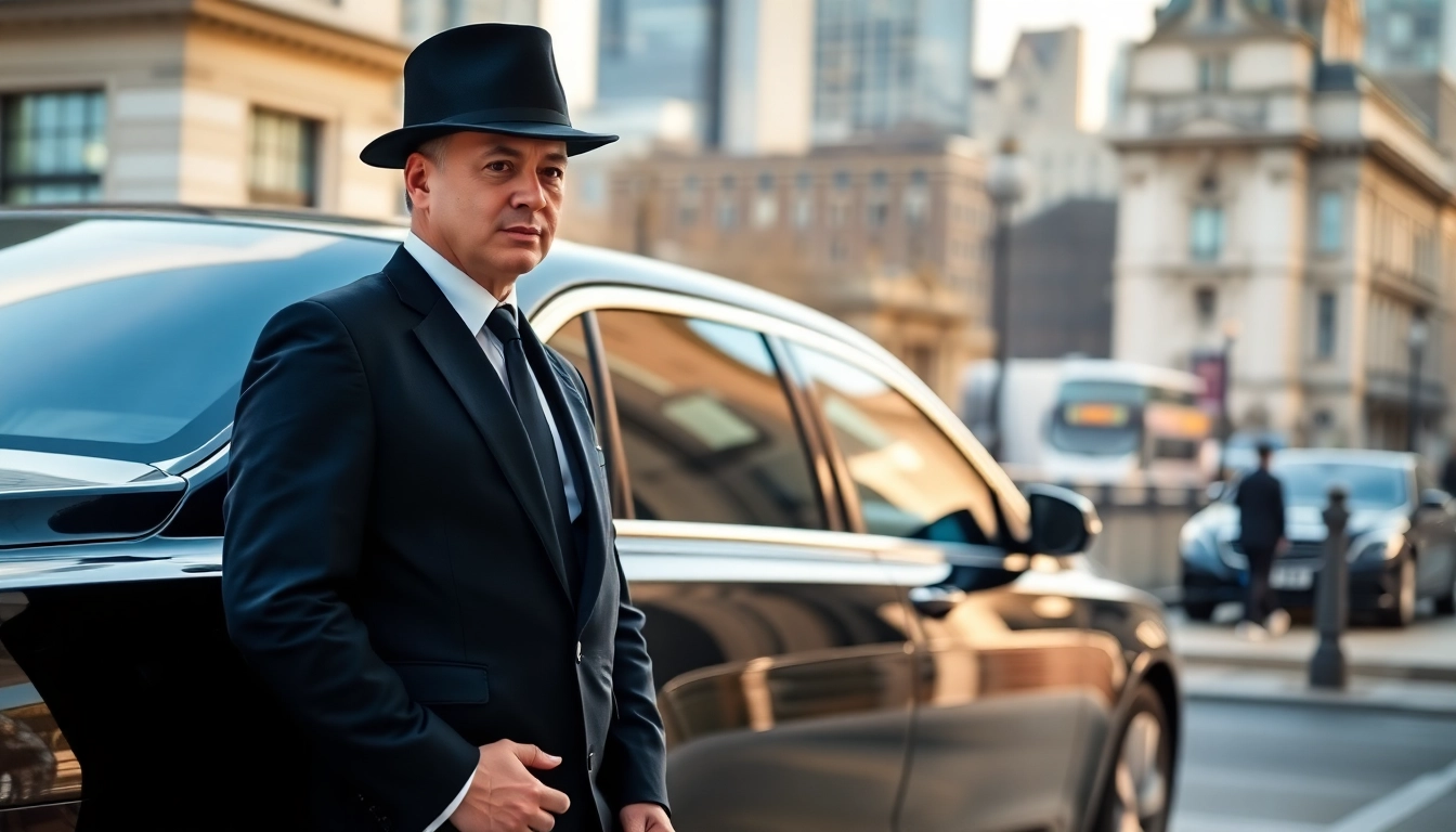 Experience high-quality service with a london chauffeur in a stylish black car.