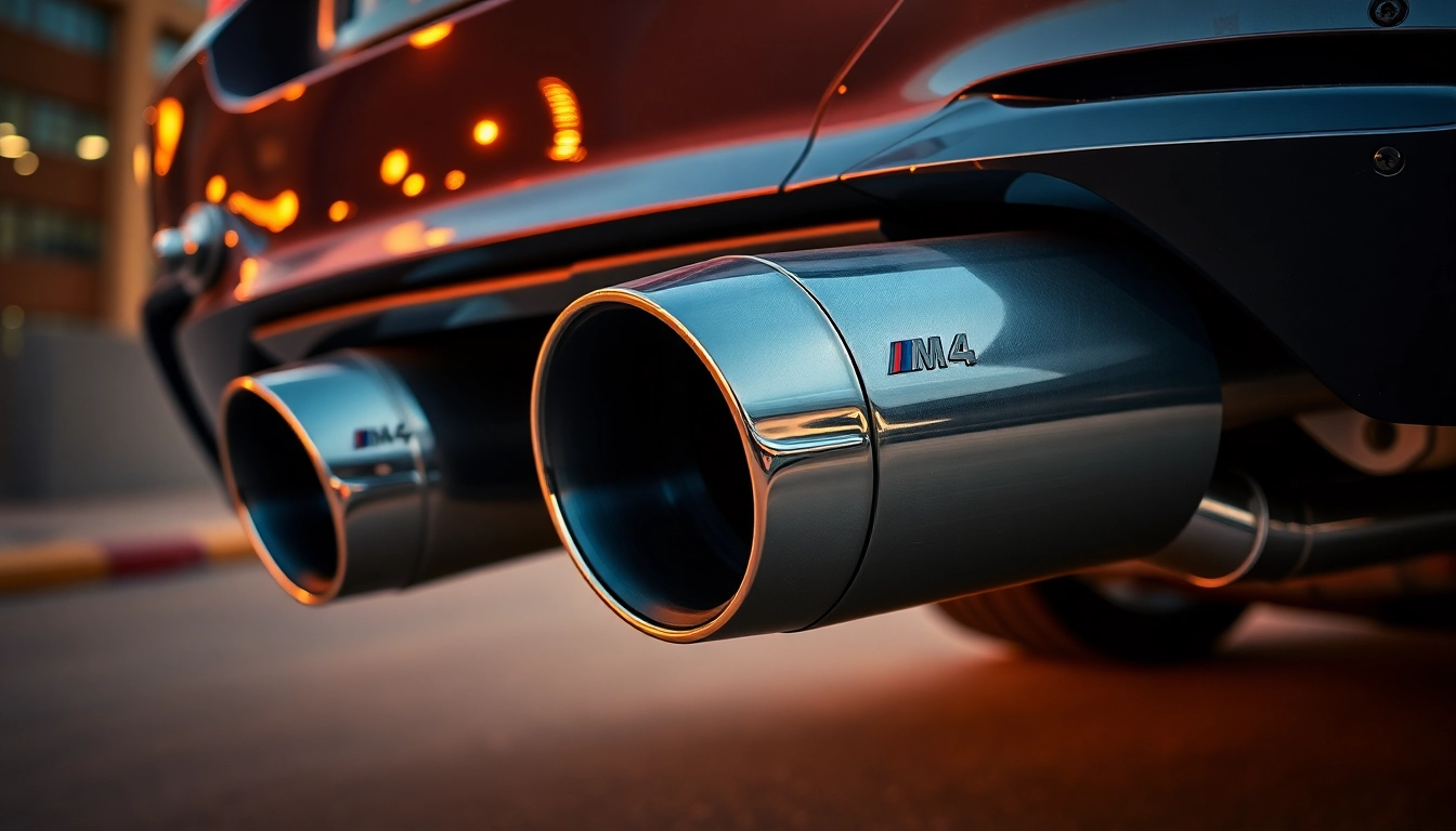 Showcasing the G82 Valved exhaust system in a sleek BMW M4 with polished metallic details.