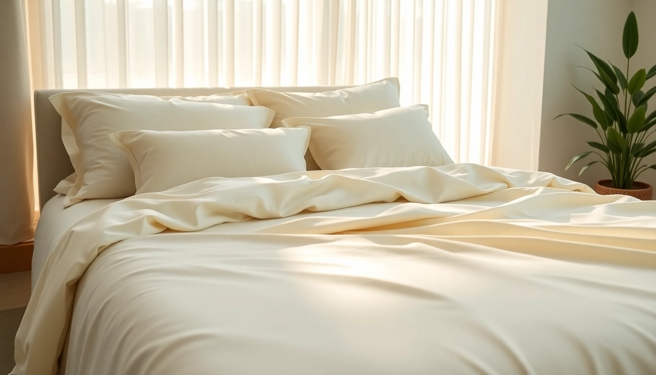 Experience the elegance of Bamboo bedding sets with luxurious textures and eco-friendly materials.