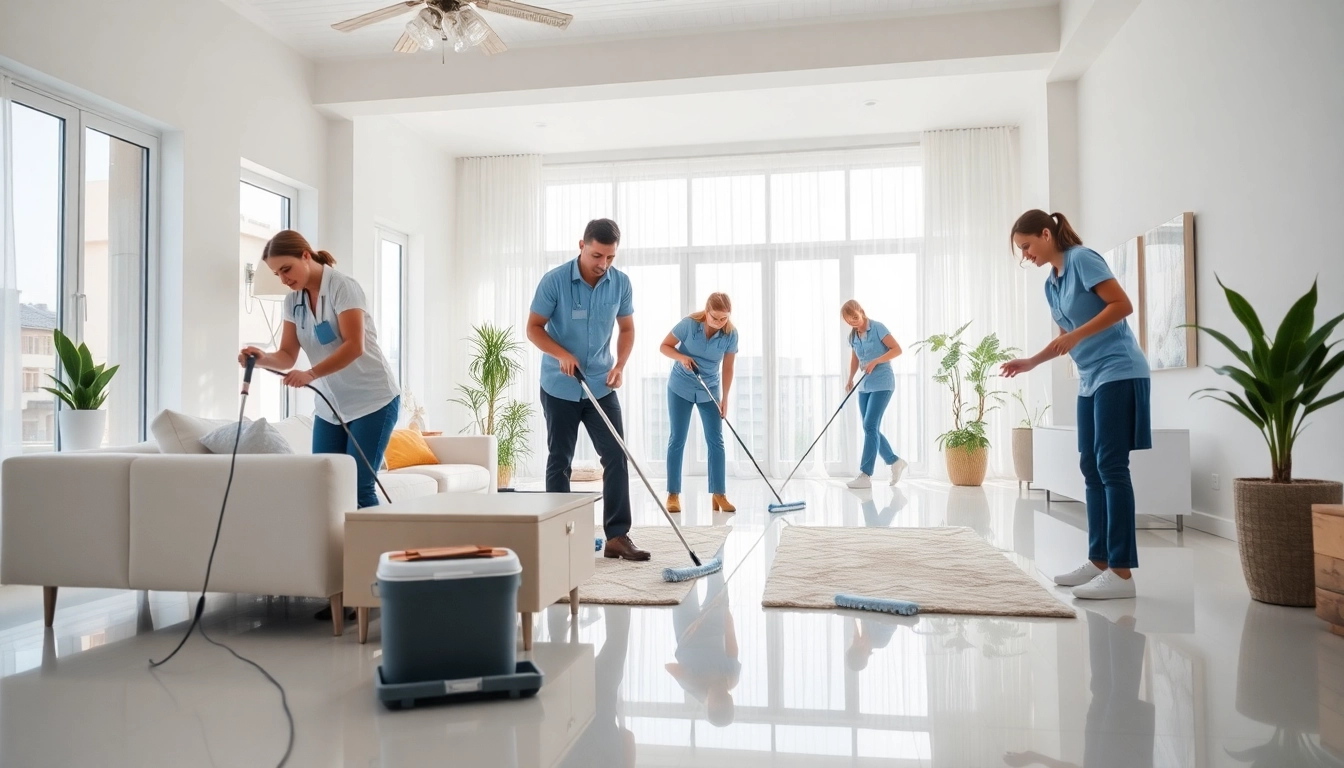 Bond cleaning Logan team expertly cleaning a cheerful living room space.