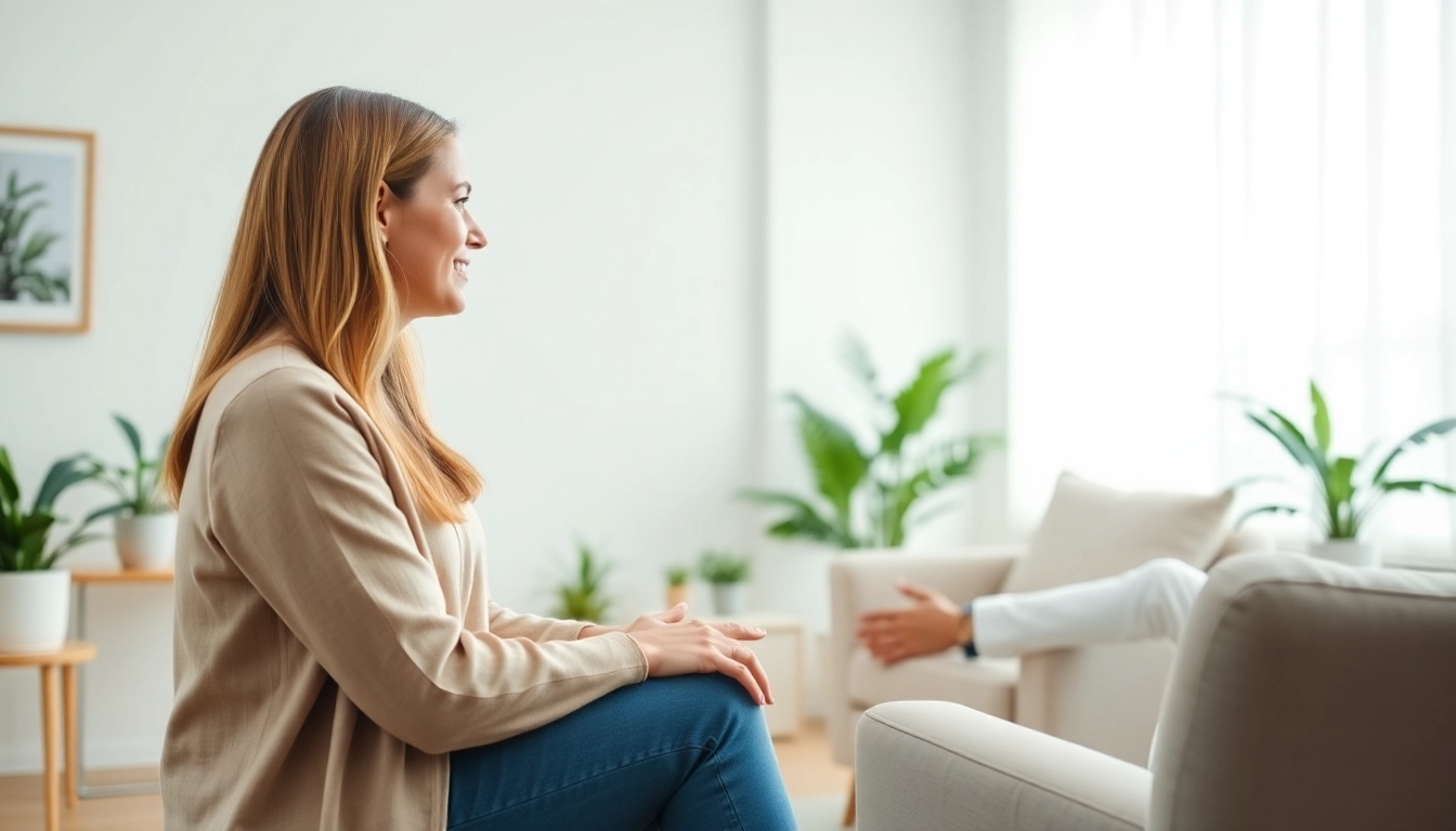 Engage in anxiety treatment dubai in a serene therapy session with a compassionate counselor.