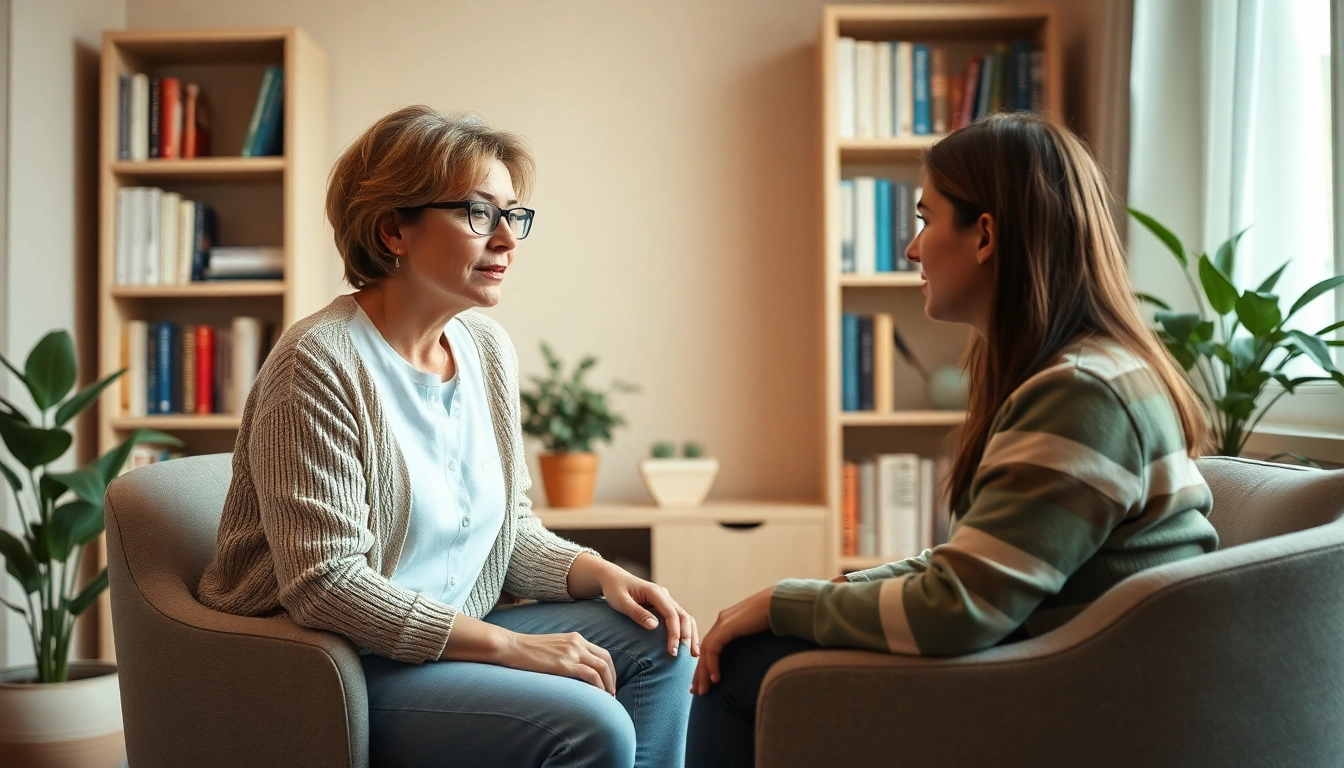 Supportive session on dealing with depression between therapist and client