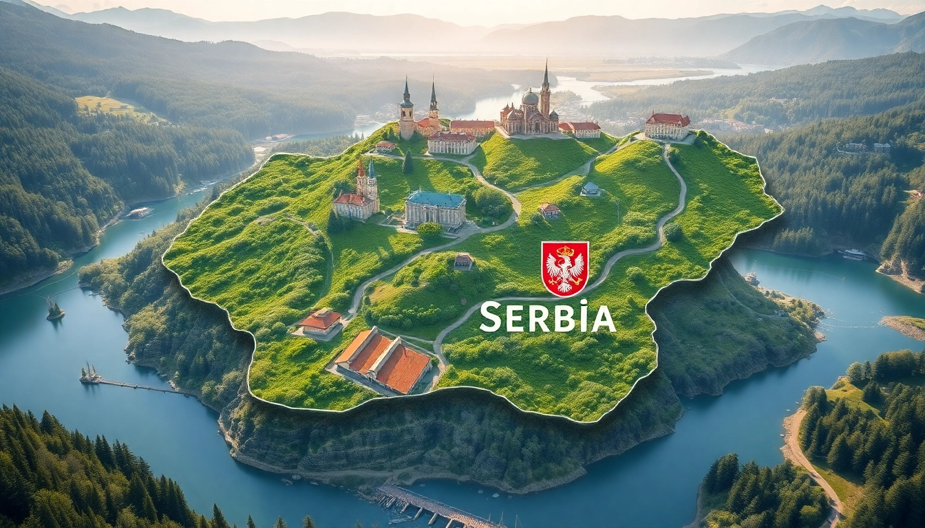 Prikazivanje mapa Srbije sa ključnim znamenitostima i regijama