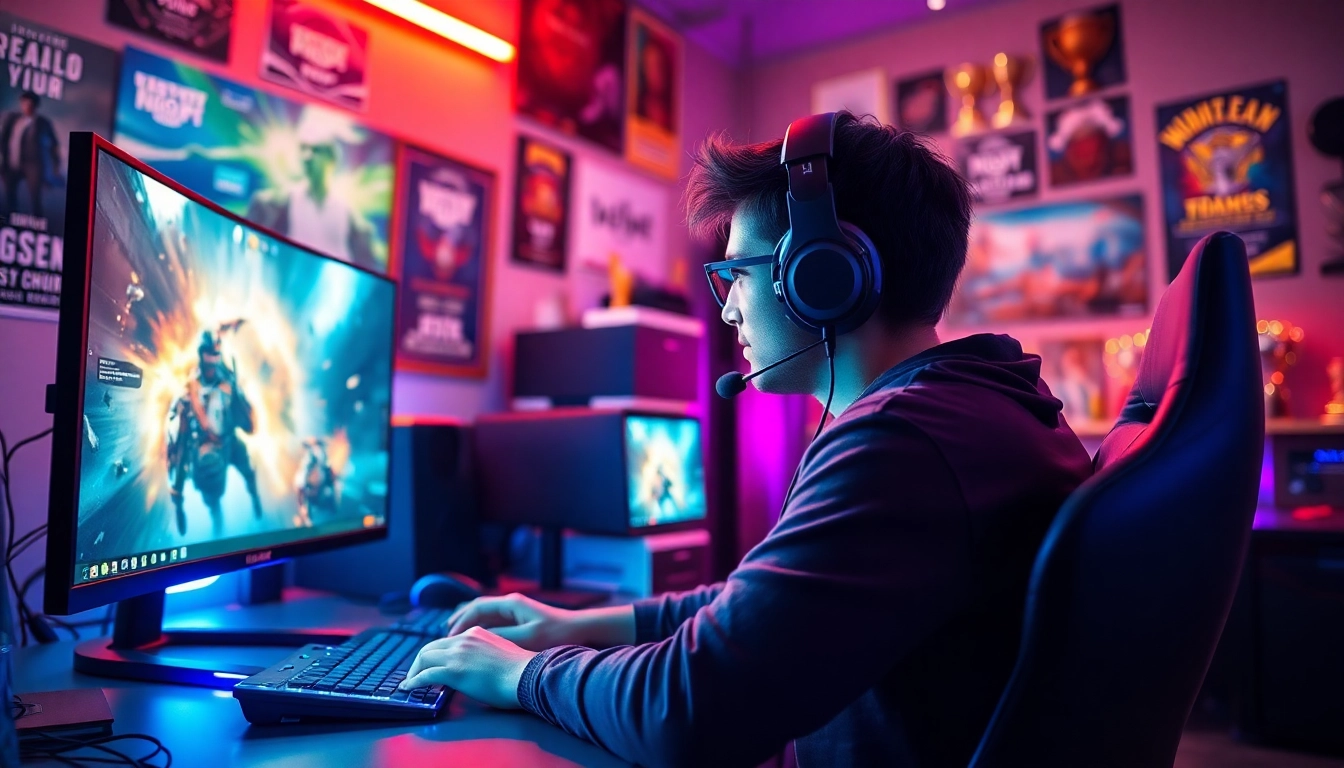 Mild88 gamer menikmati pengalaman bermain game yang mendebarkan dengan lingkungan yang penuh warna.
