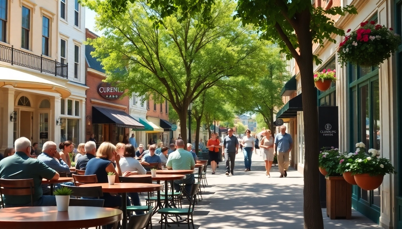 clarksburg street view highlights local culture and community in a vibrant atmosphere.