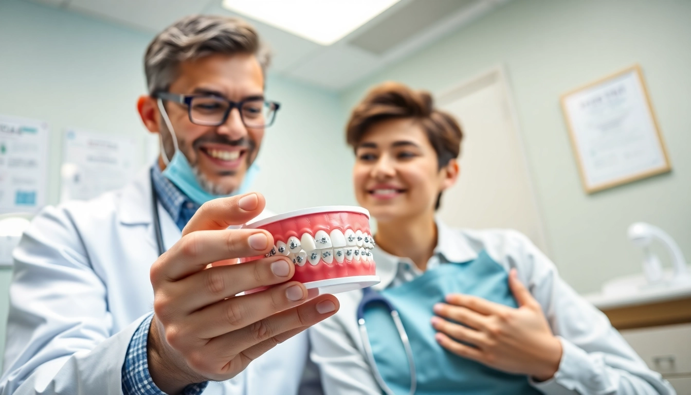 Understand braces cost Myrtle Beach with a professional orthodontist consulting a patient in a bright clinic.